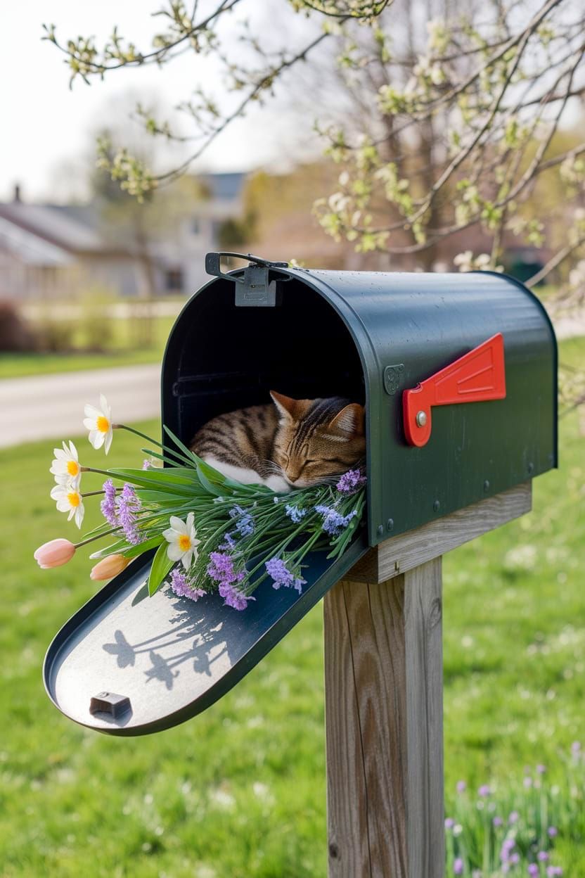 Cat's Spring Retreat: Mailbox Garden