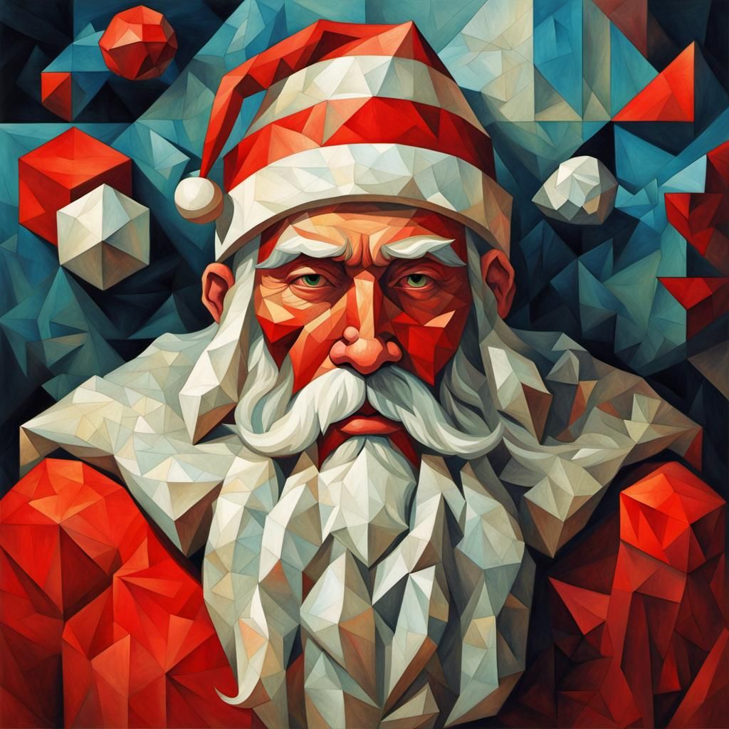 Santa Claus as Neo-Cubist Art Deco Masterpiece