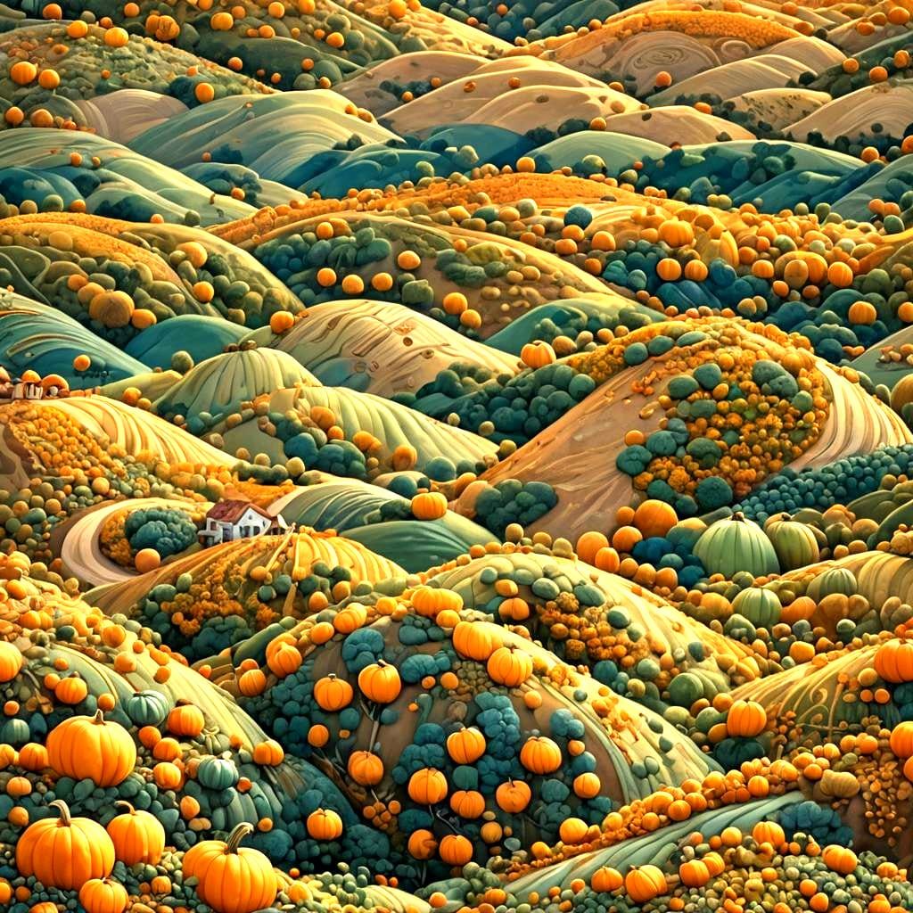 Harvest Hills: A Whimsical Fantasy Landscape