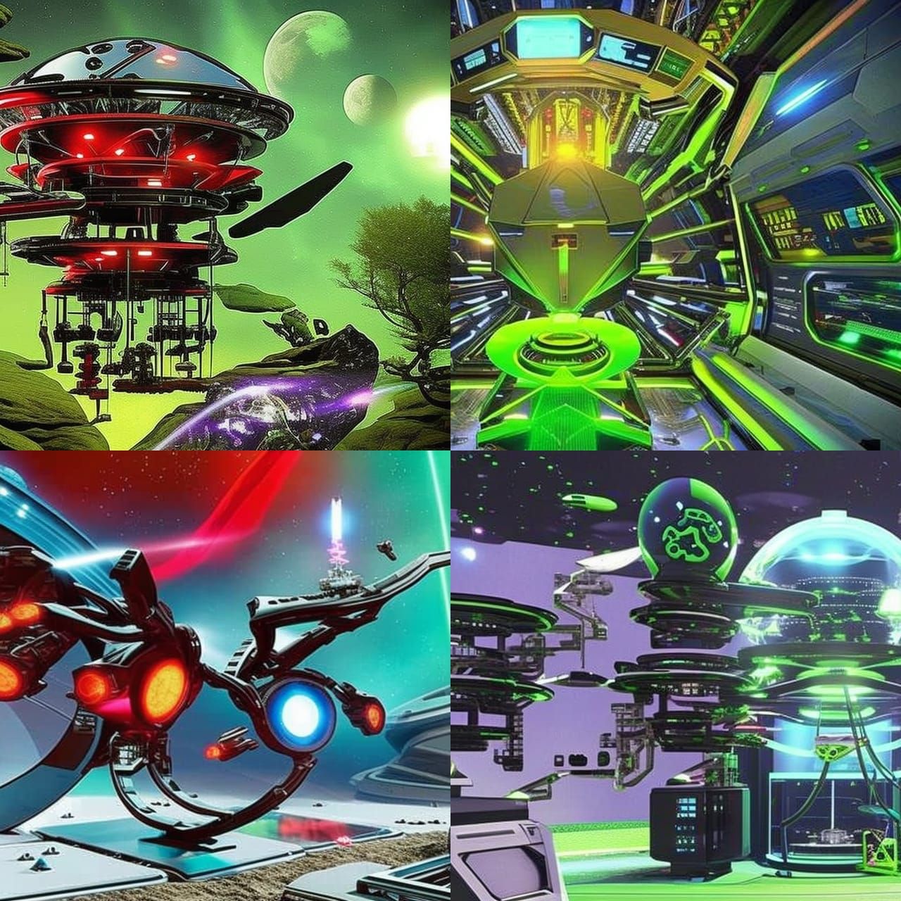 Futuristic Alien Mind Control Machine for Happiness