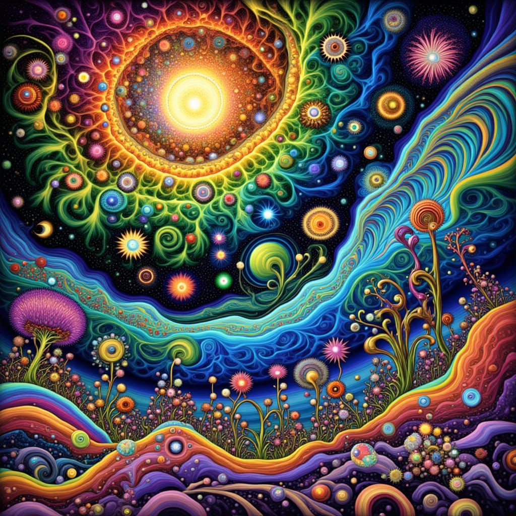 Floral Sky: A Surreal Botanical Dreamscape