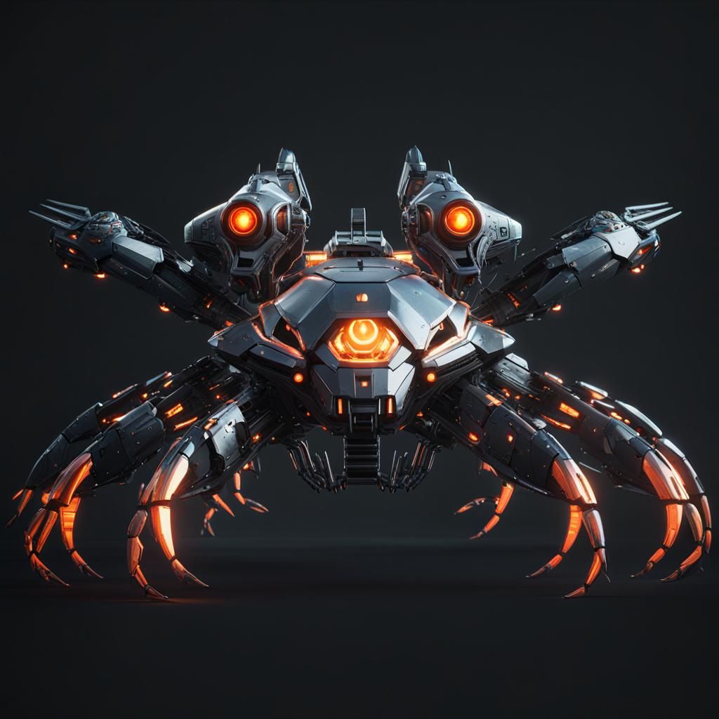 Crab Mech Robotic Kraken in Space