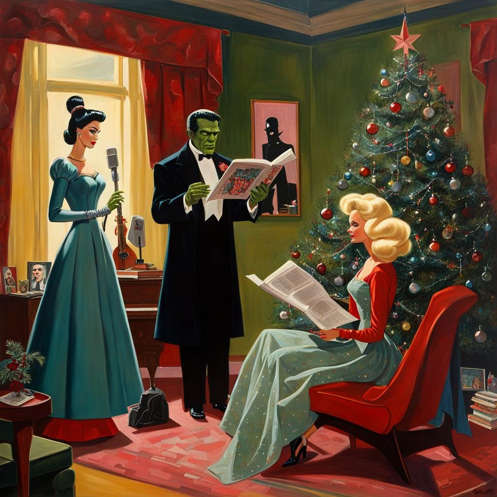 Frankenstein, Dracula, and Barbie Sing Carols