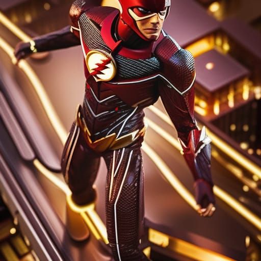 The Flash in Graffiti Art Style, 8K Resolution