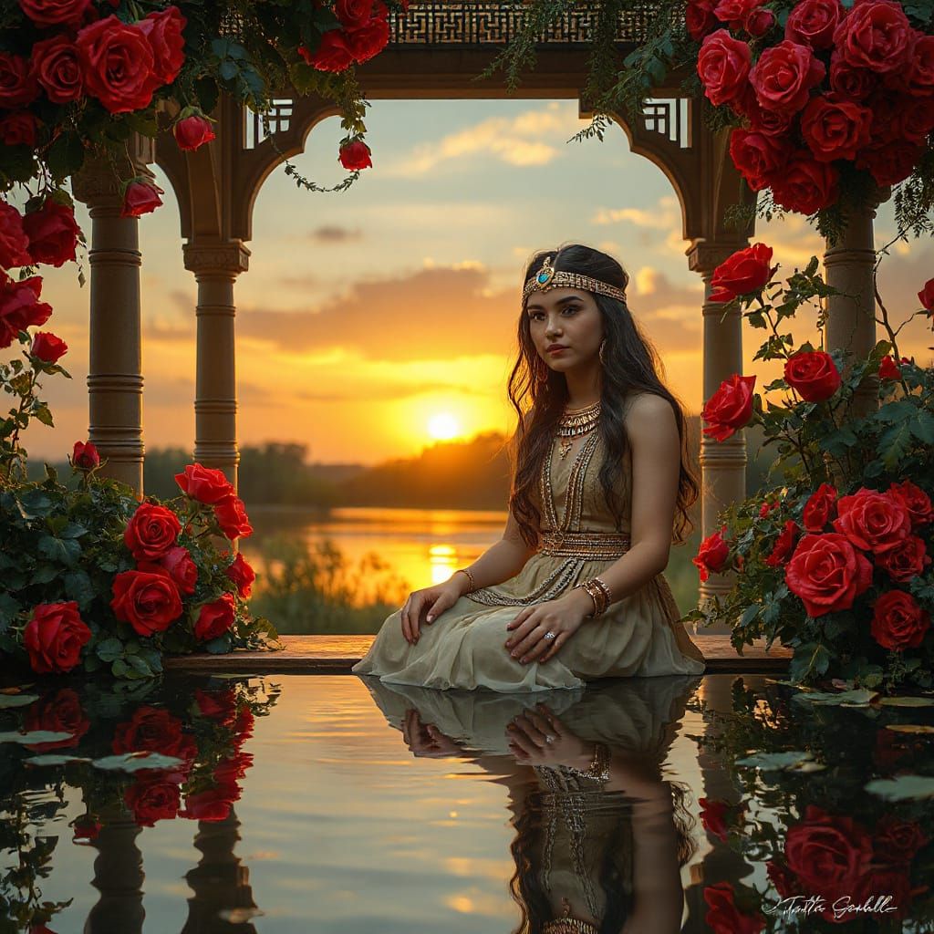 egyptian princess sitting