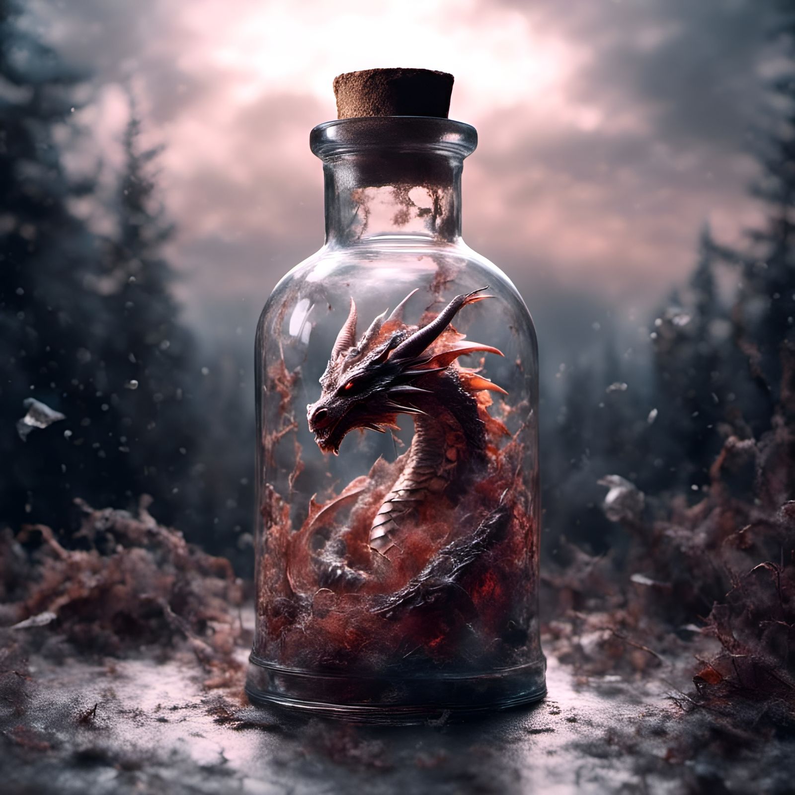 Dragon in a Bottle: Macabre Dreamcore Photography