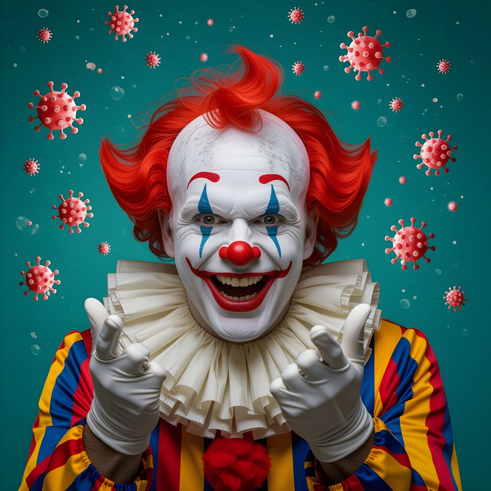 Whimsical Microbes in a Clown's Bloodstream