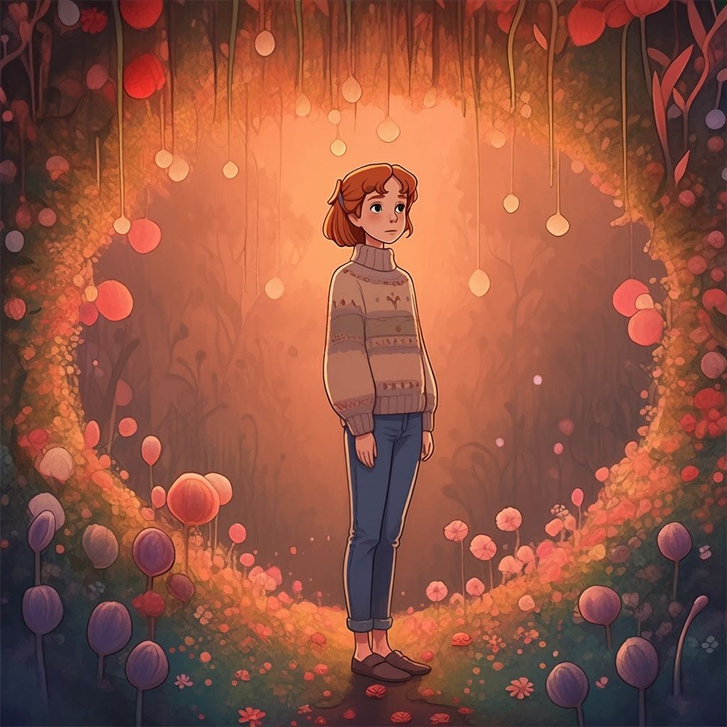 Wendy in Whimsical Forest, Animated Style