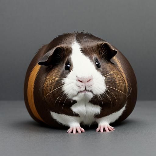 Dark Brown Californian Guinea Pig Portrait