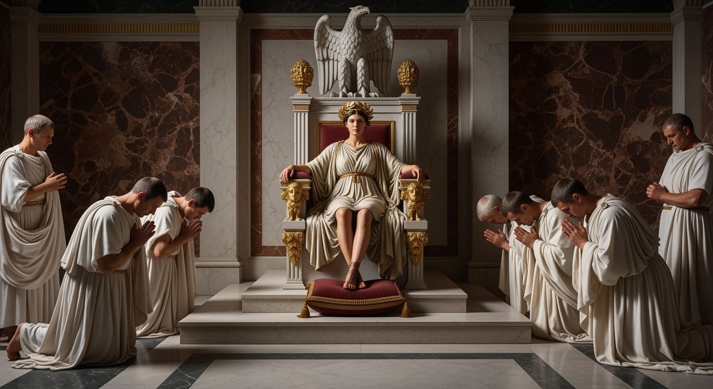 Empress Messalina on Gold Throne, Ancient Rome