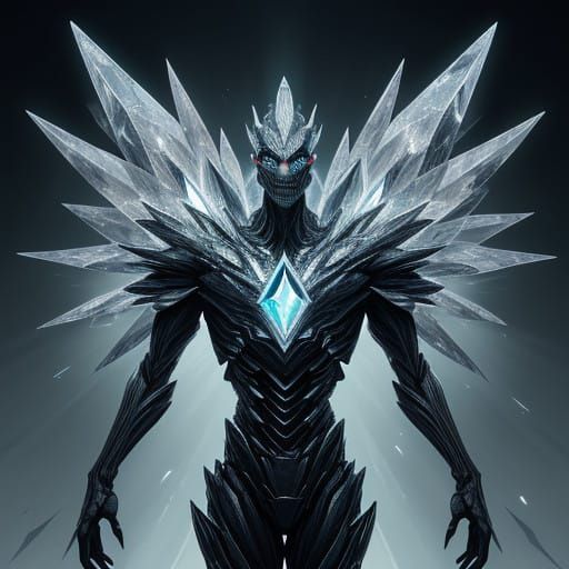 Crystal Entity with Diamond Exoskeleton Radiates Dark Energy