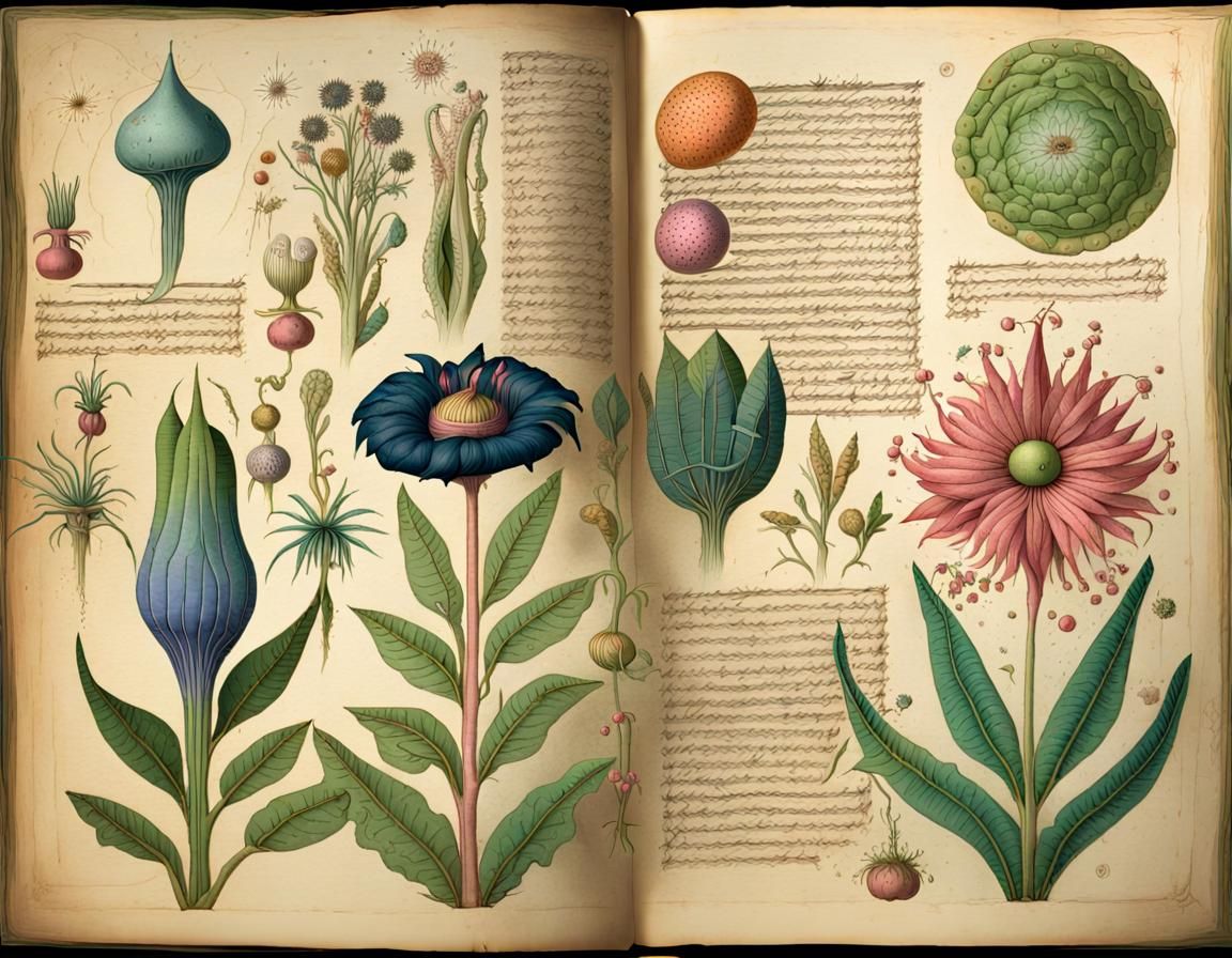 Alien Manuscript: Extravagant Botany of Another Galaxy