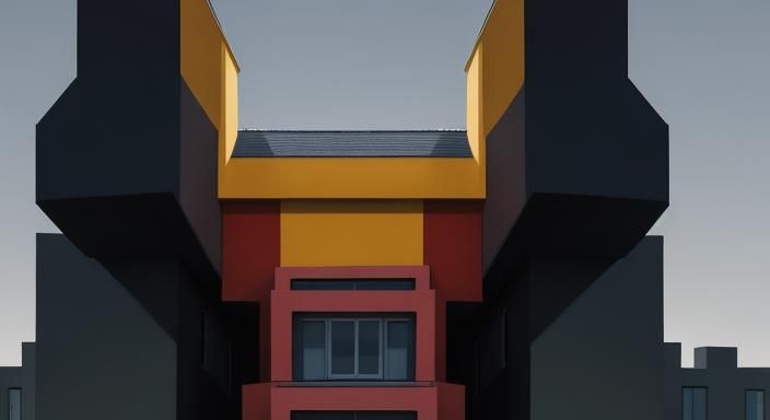 Abstract Housing Art in Complementary Colors