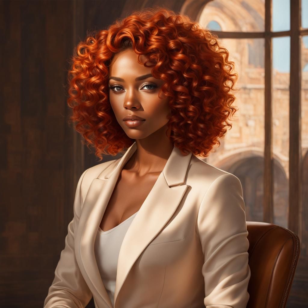 Portrait of a Freckled Woman in Academic Art Style