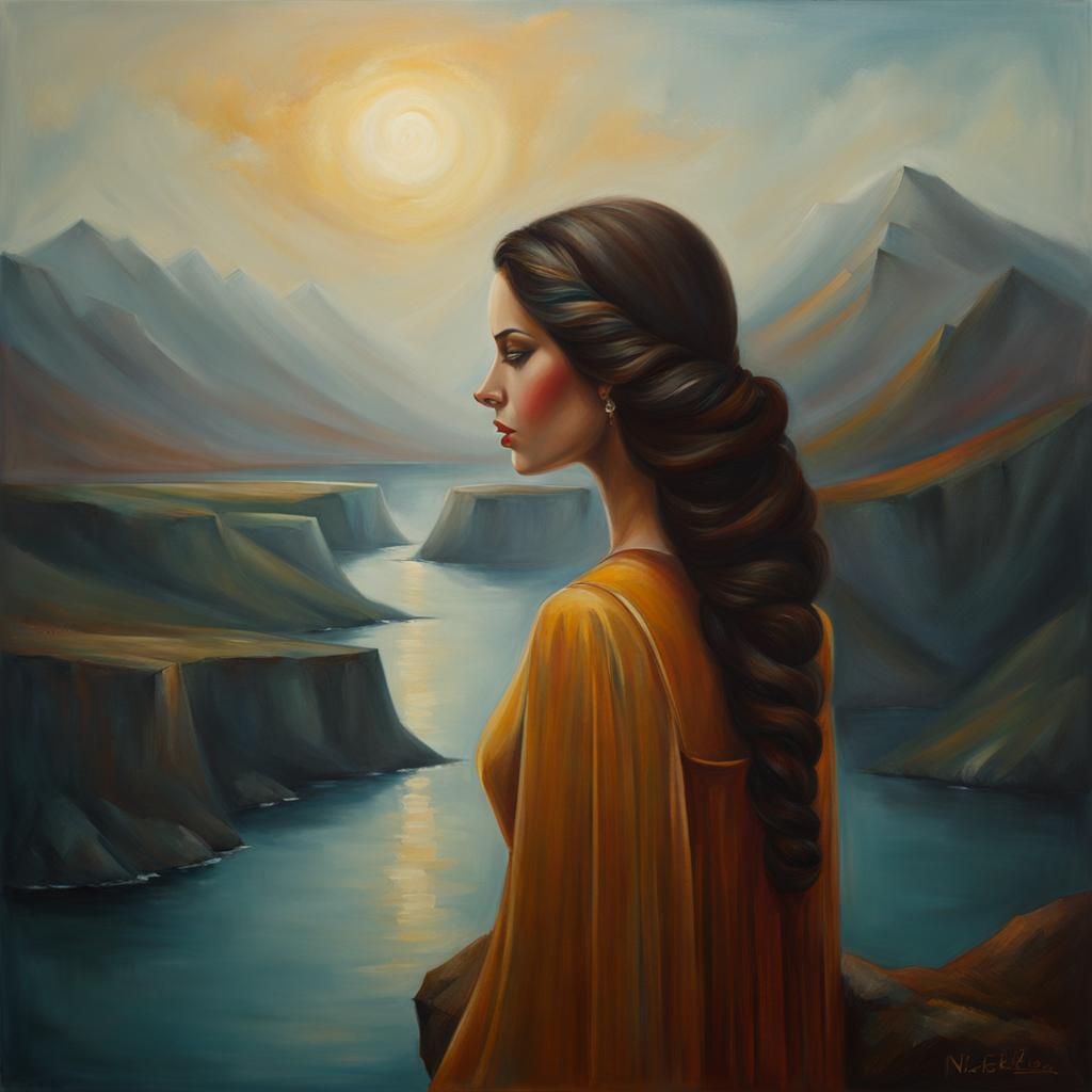 Evocative Landscape Art in Nikolina Petolas Style