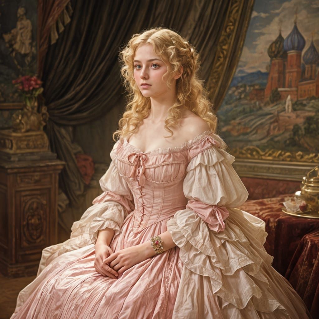 Aglaya Yepanchin in 1867 Gown, Volumetric Lighting