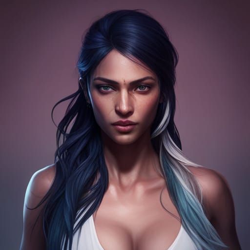 Detailed Portrait of Ishani Kumar in Digital Art Style