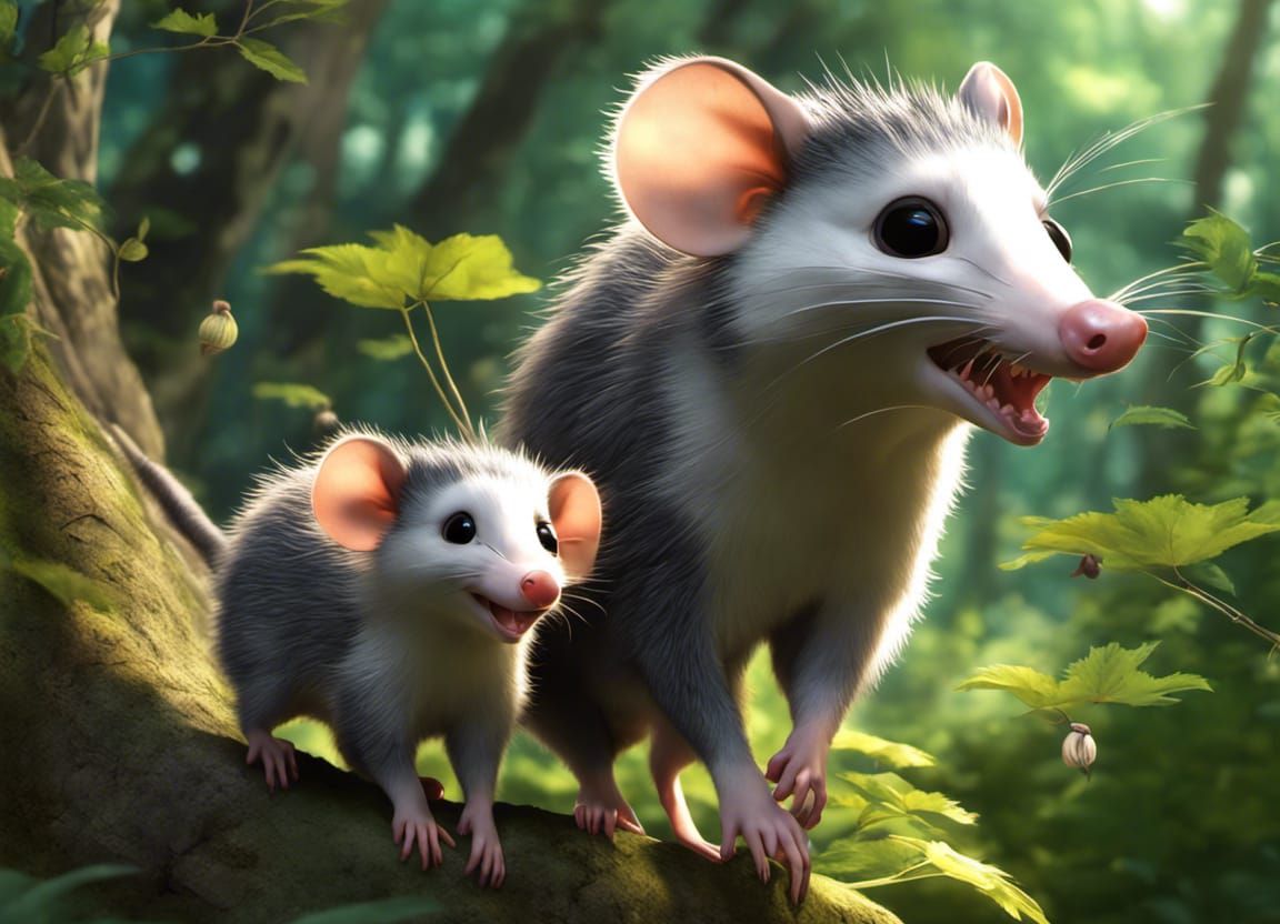 Possum Mommy & Baby