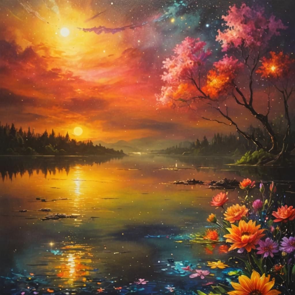 Flower Lake Sunset 3