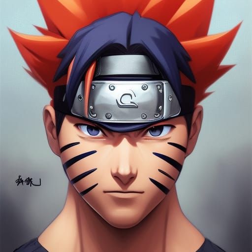 Naruto Portrait in Artgerm and Mucha Style
