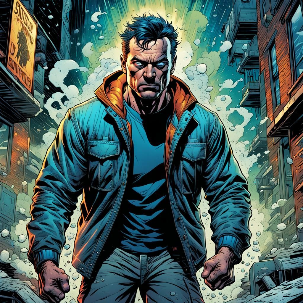 Dynamic Comic Book Art of Master-Meth in 8k