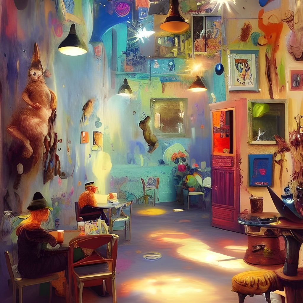 Vibrant Art Cafe Scene by Morrell, Jean, Maniak