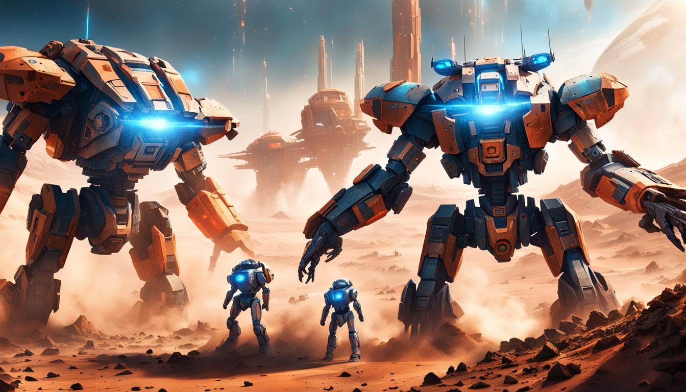 Mechs Clash on Mars in Anime Sci-Fi Battle