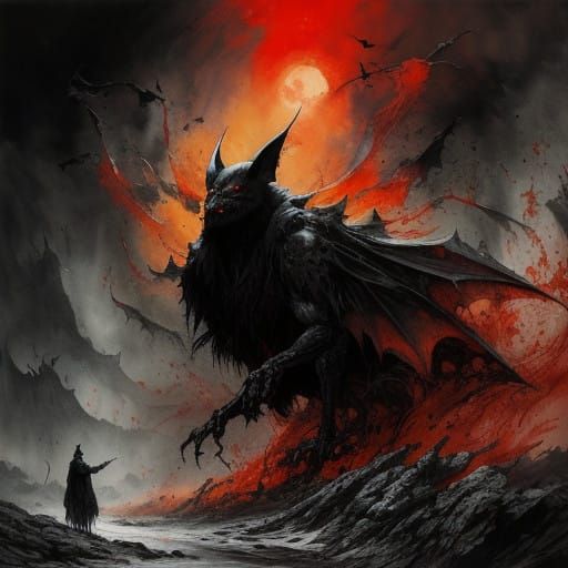 Dracula Transforms in Moonlit Shadow, a Masterpiece of Horro...