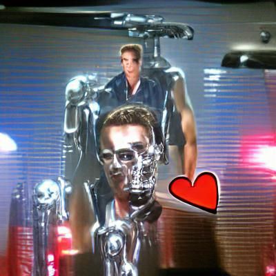 Futuristic Robot with Glowing Eyes in Sci-Fi Style