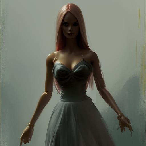 Sinister Barbie in Fantasy Art Style