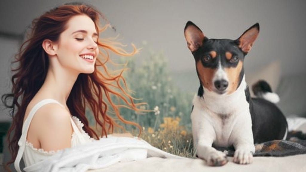Young Woman in Sunlit Meadow as Romantic Oil Painting