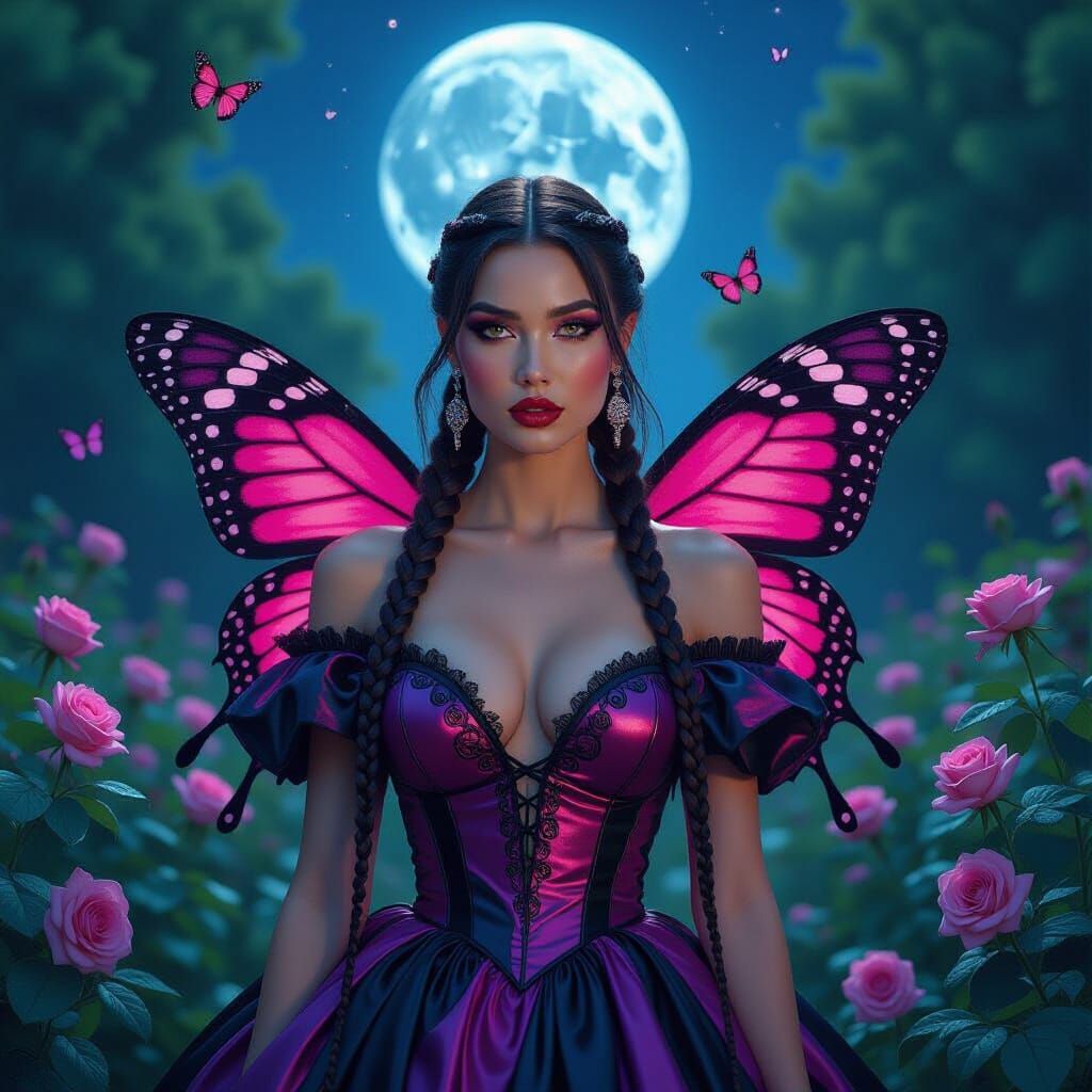 double exposure a hyperrealistic Beautiful woman with long b...