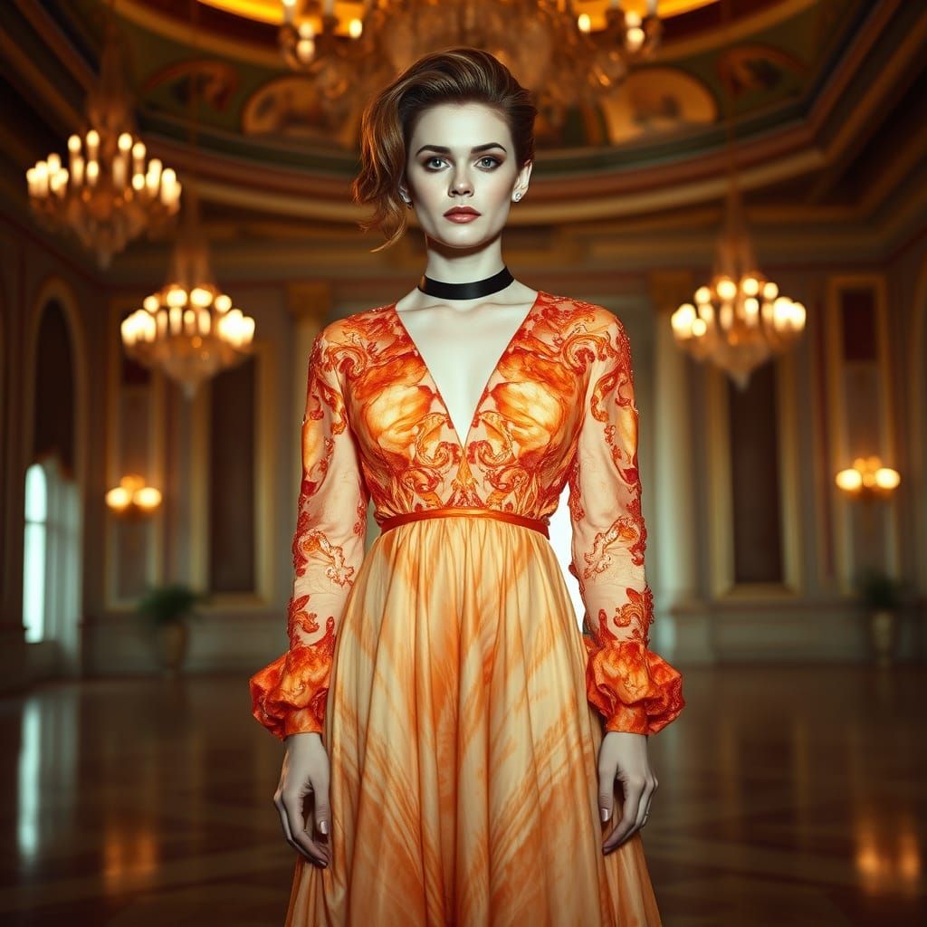 Ethereal Ballroom Goddess in Crystal Geode Gown