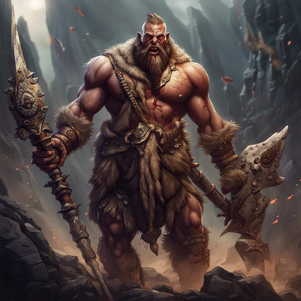 Goliath Barbarian Concept Art in Striking Detail