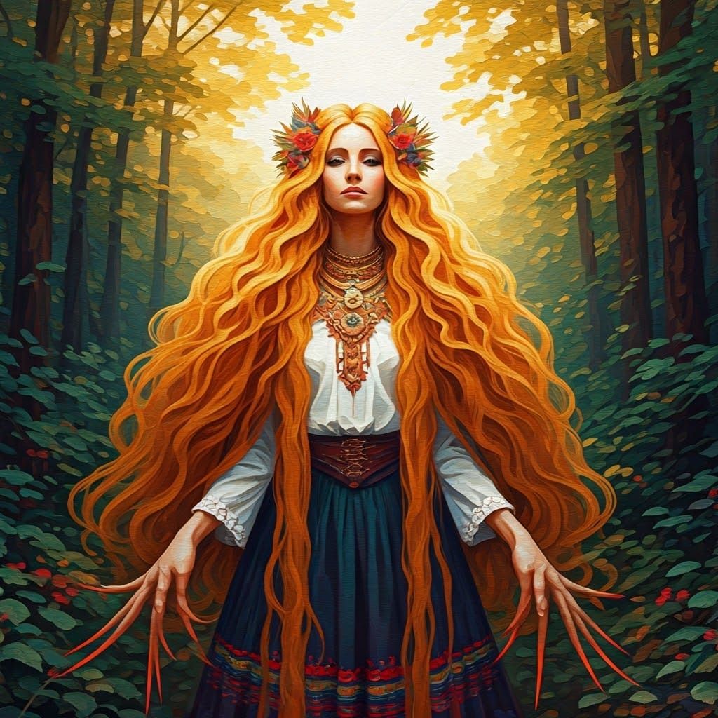 A Vadleány is a nymph-like spirit from Hungarian folklore.