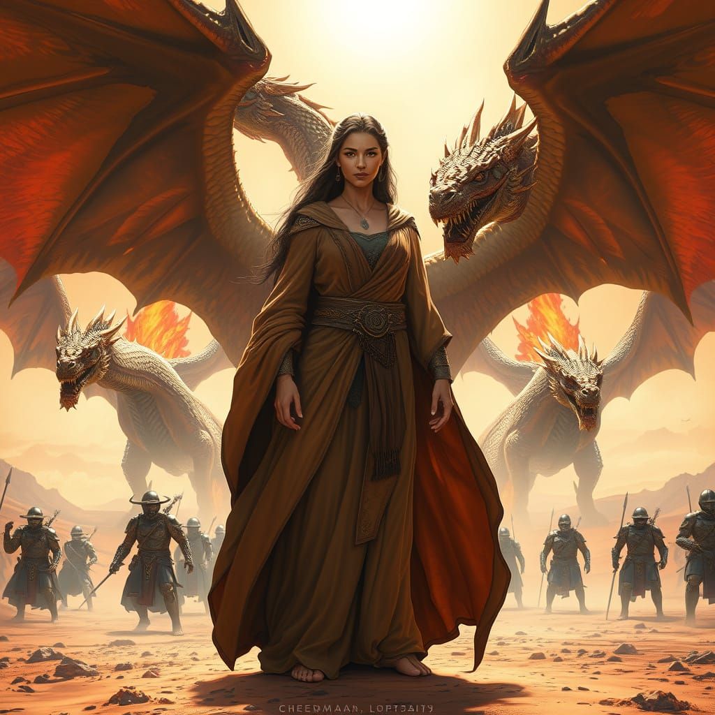 Mother of Dragons Defends Her Young in Epic Fantasy Landscap...