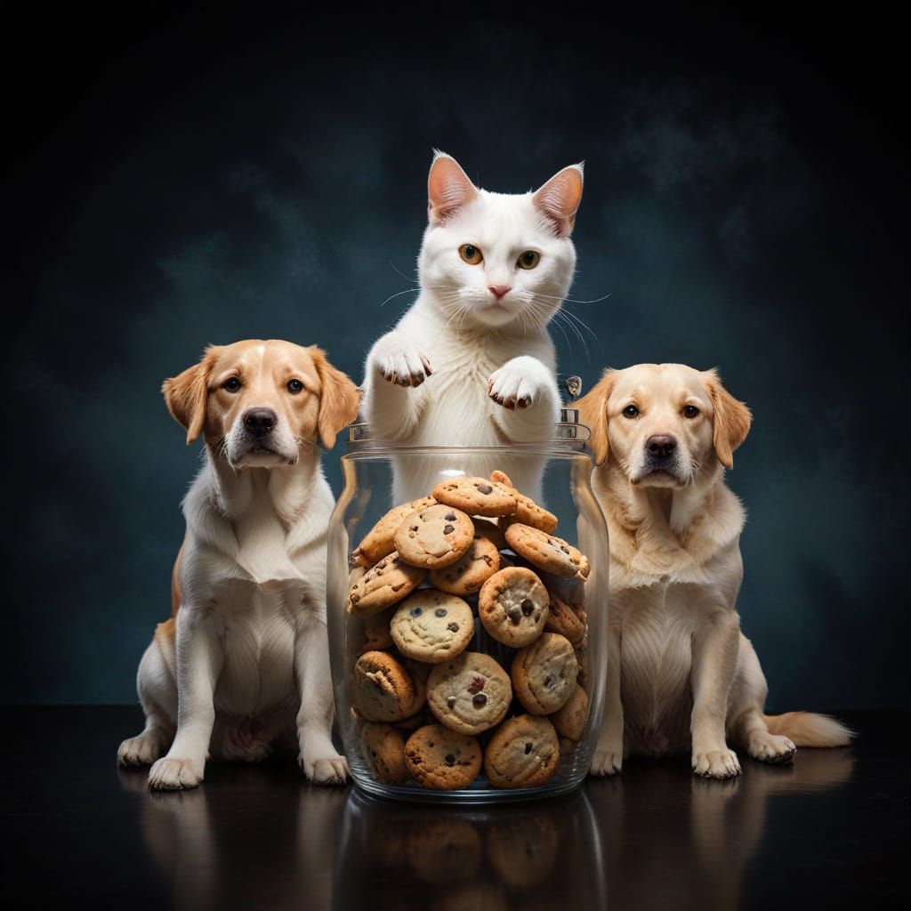 Cyberpunk-Inspired Double Exposure of Translucent Cat and An...