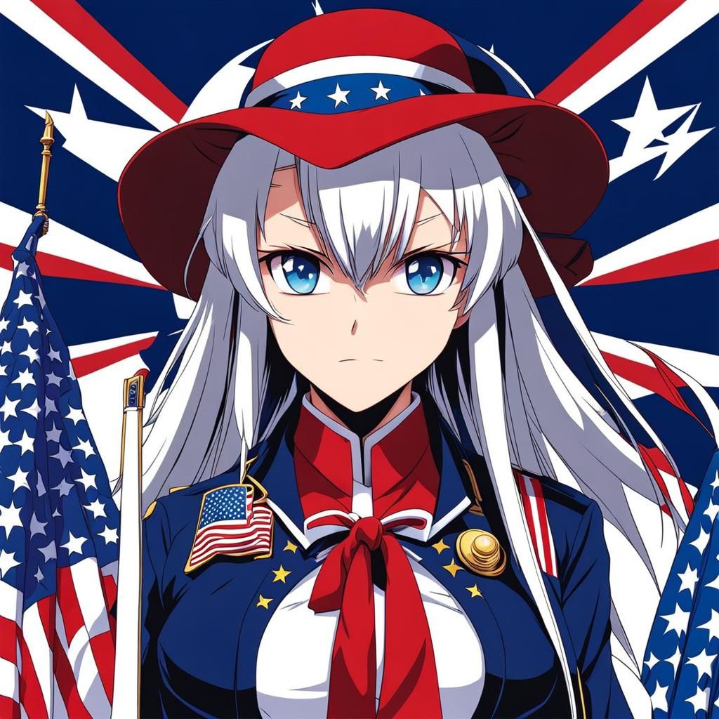 USA Image in Anime Key Visual Style