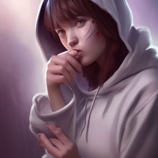 Demon Girl Gaming: Hyperdetailed Artstation Portrait