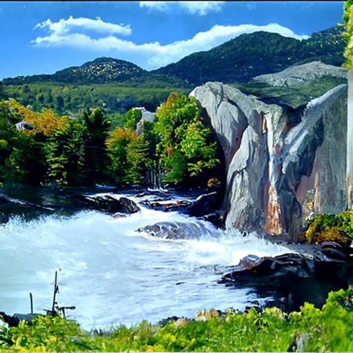 New Hampshire Landscape in Oil Painting Style