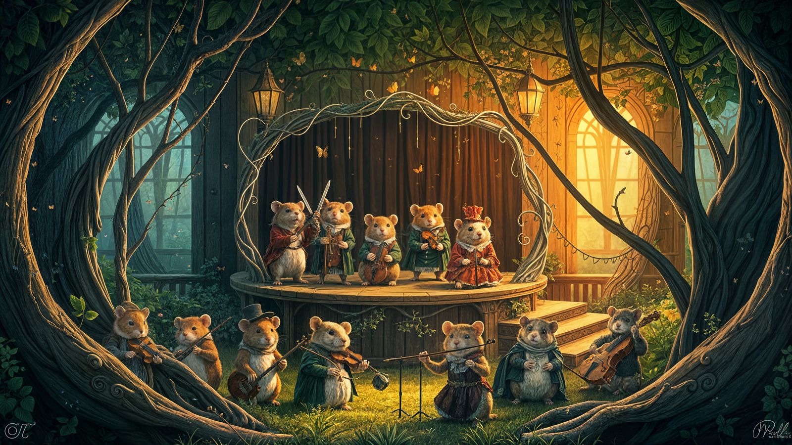 Whimsical Hamster Opera in a Fantastical Medieval Setting