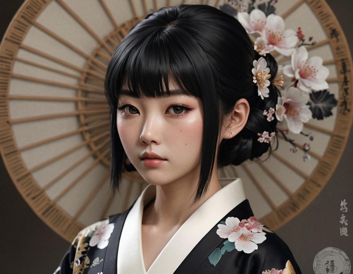 Nozomi Sasaki in Cyberpunk Cityscape