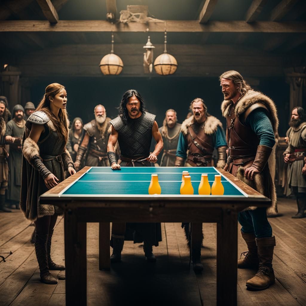 Pedro Pascal and Kelly Tran Play Beer Pong