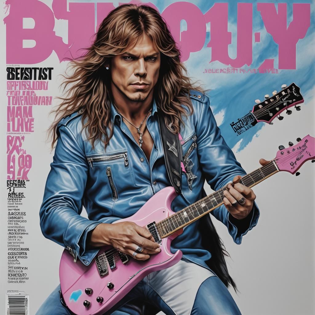Joey Tempest Airbrushed Magazine Cover Art