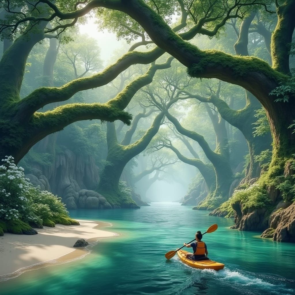 Mystical Forest River Oasis