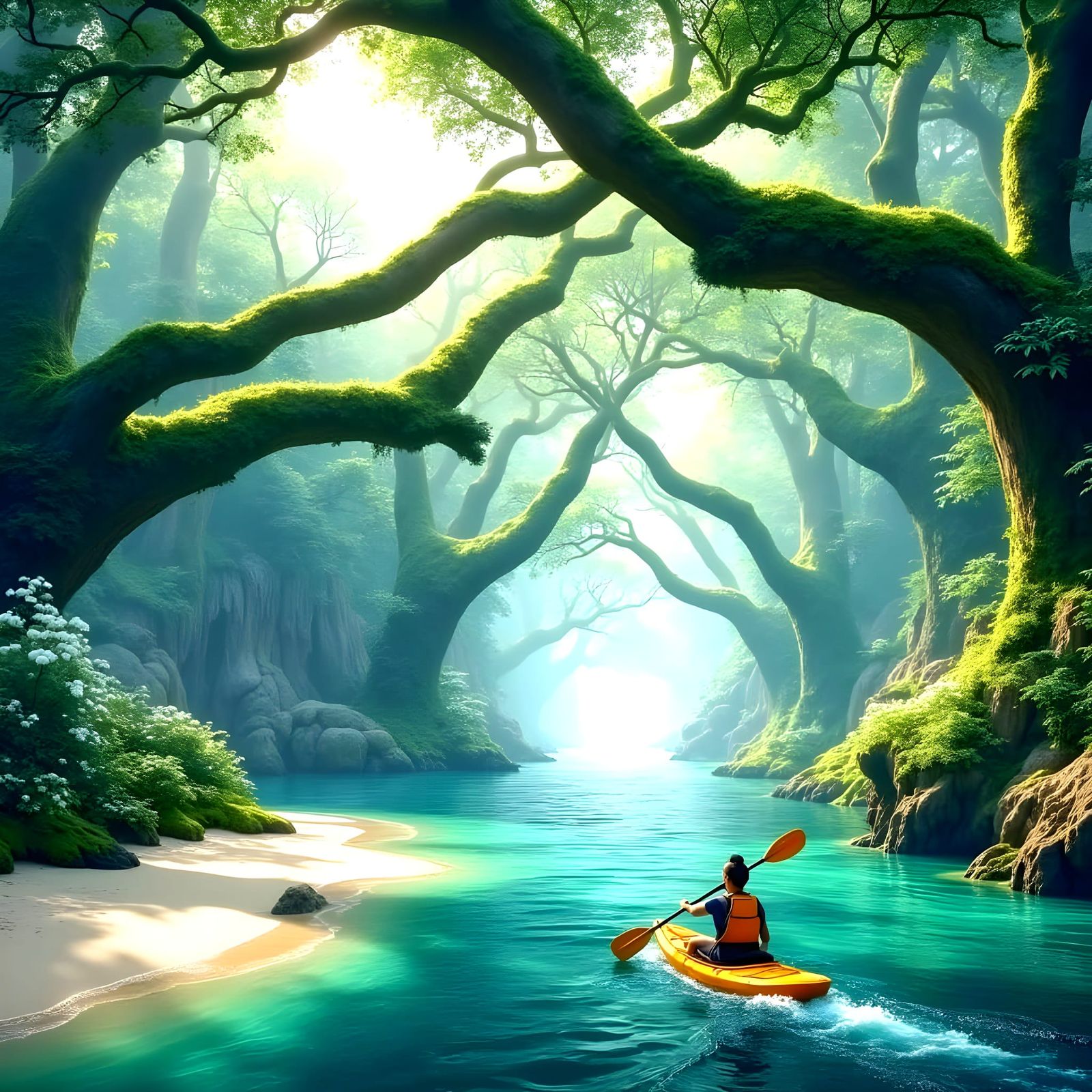 Mystical Forest River Oasis