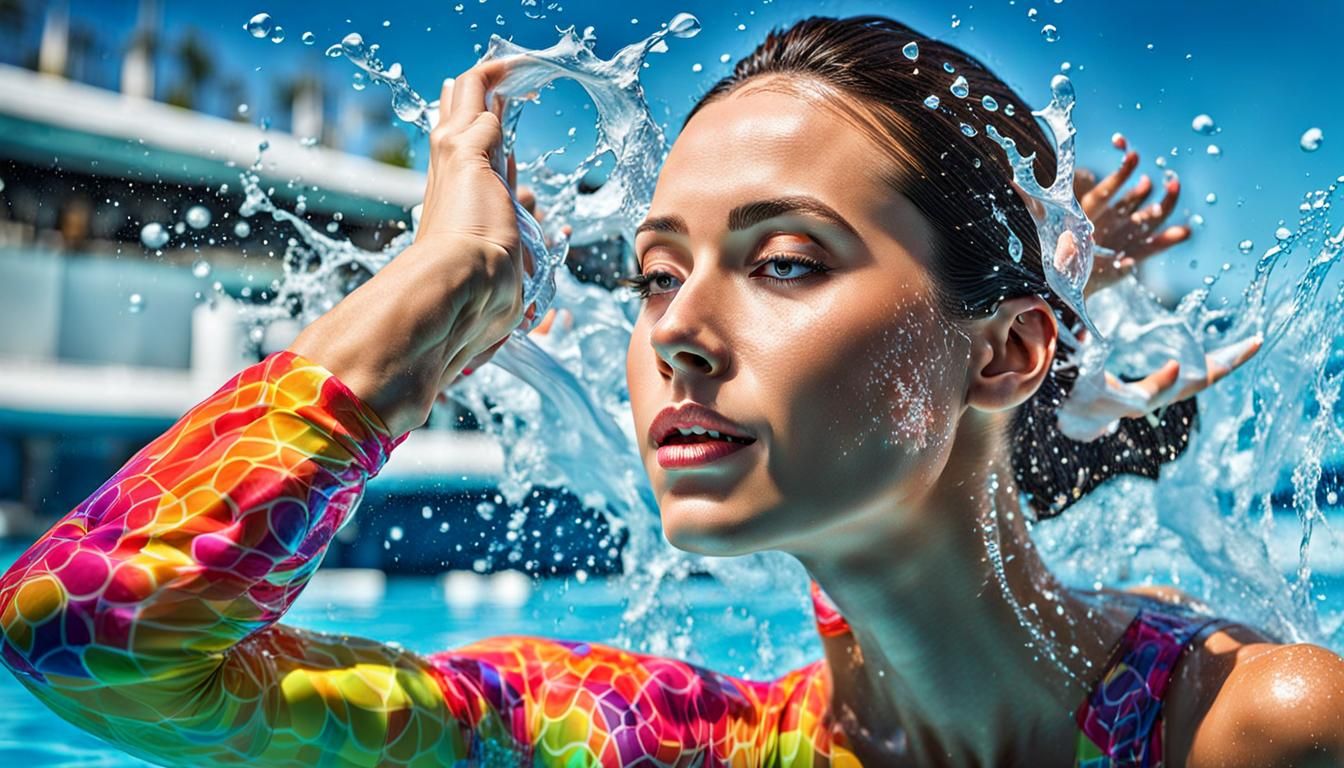 draw a 3d photo realistic closeup image of a beautiful woman...
