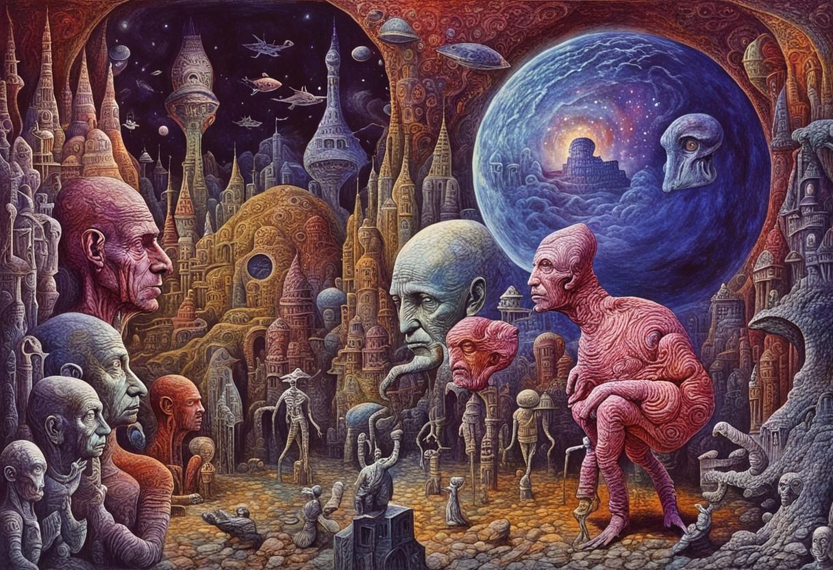 Surreal Bogomil World in Magic Realism Style