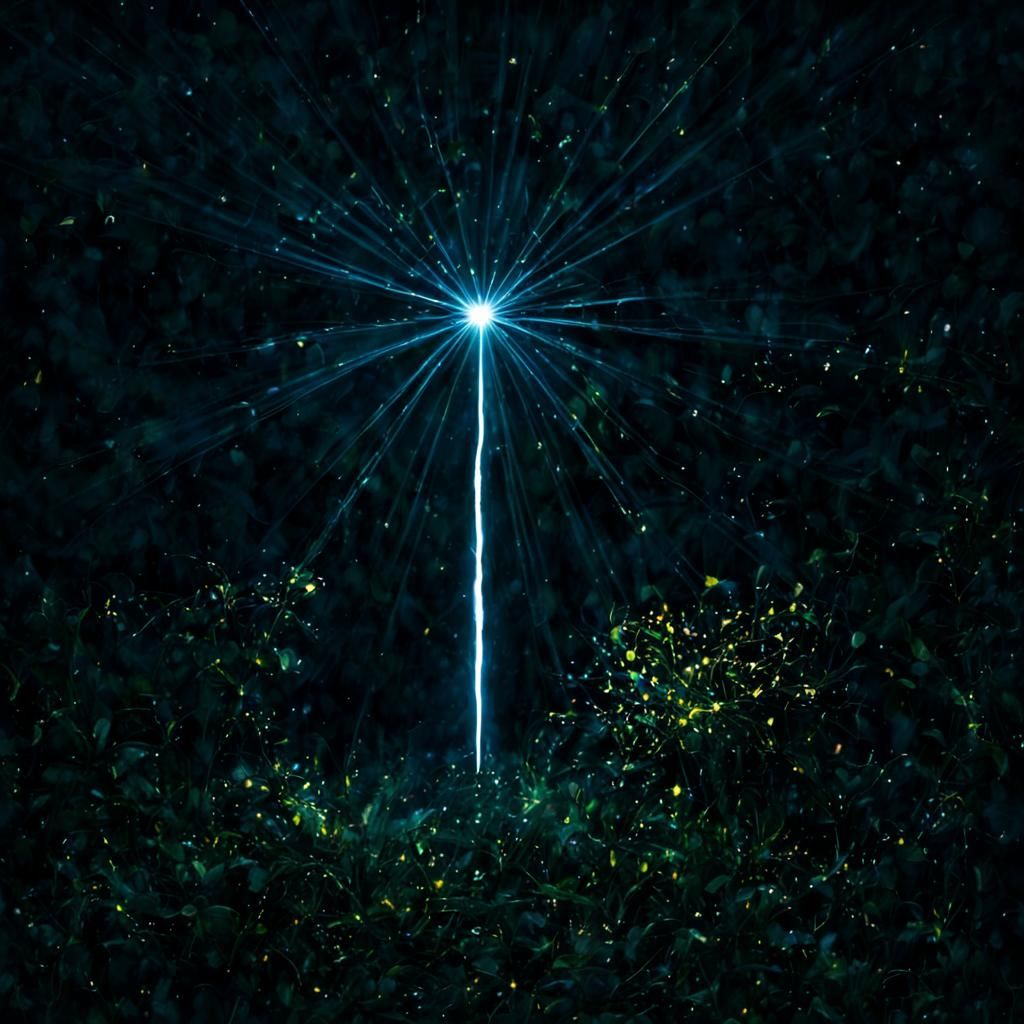 Glowing Firefly Illuminates the Night