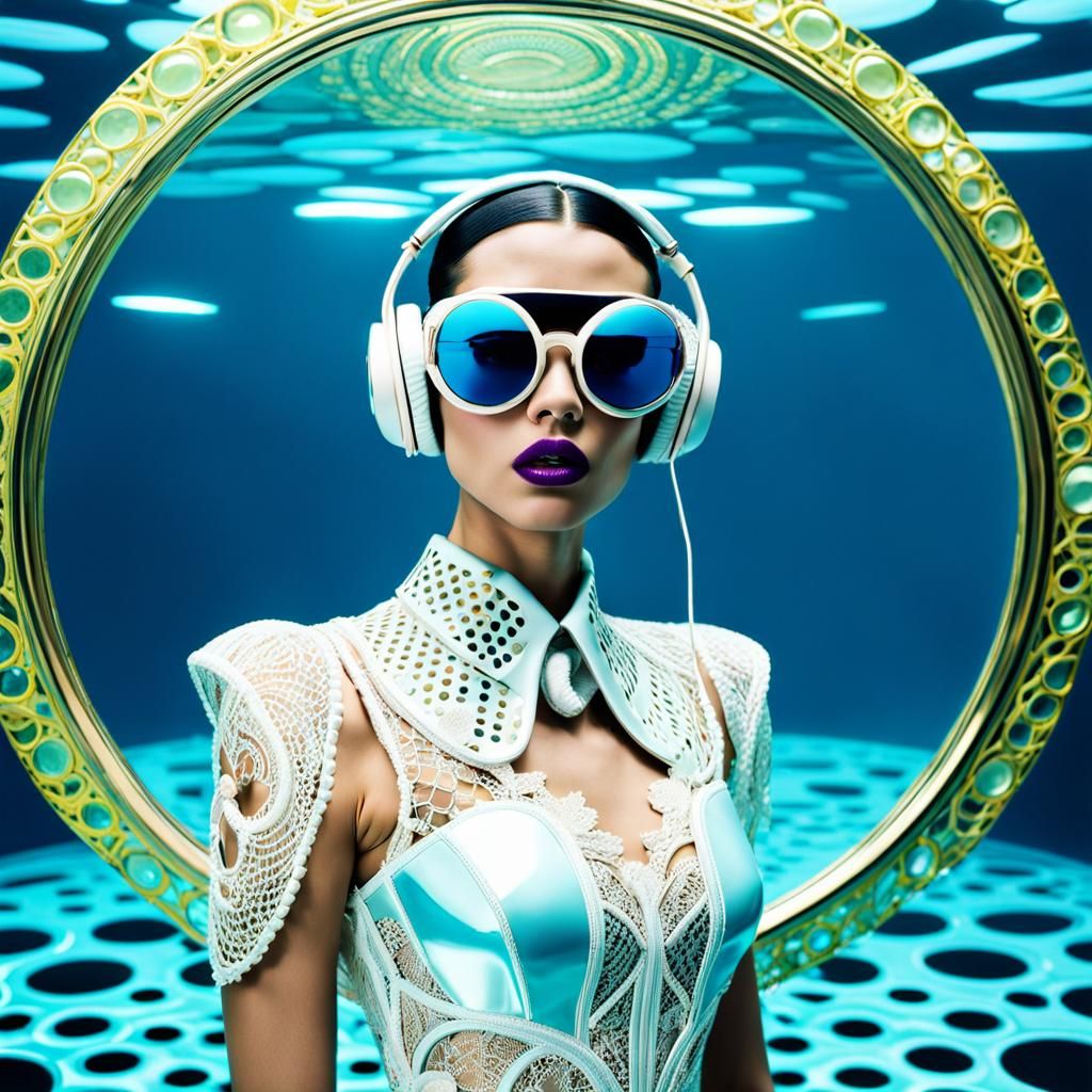 Underwater Fashion Editorial in Art Deco Style